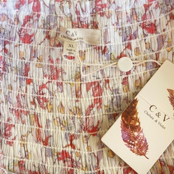 C&v Chelsea &‎ Violet Floral tiered mini skirt size-XL (juniors) - Picture 4 of 5